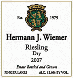 Hermann J. Wiemer - Riesling Dry Finger Lakes 0 (750ml)